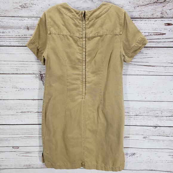 J.CREW Women's Linen Blend Lace Up Cargo Dress Size 6 - Picture 12 of 14